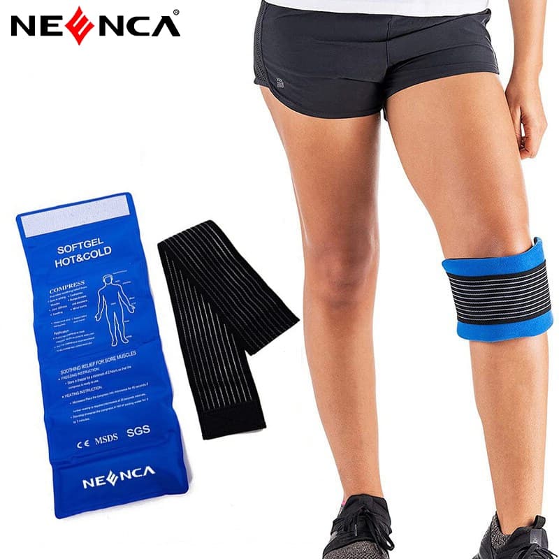 NEENCA Joelheira de gel frio e calor vestível reutilizável compressas para alívio de desconforto articular e muscular