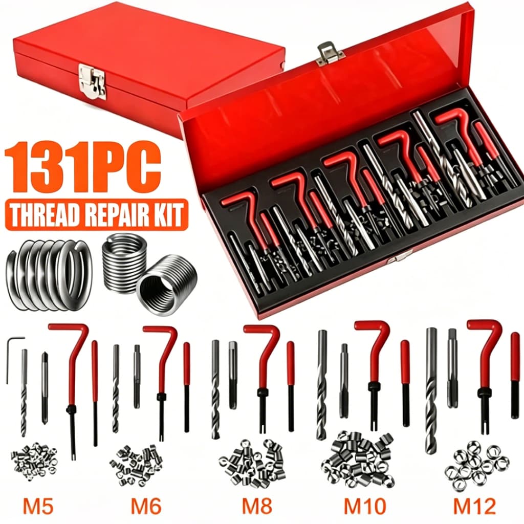 Kit Jogo Helicoil Reparo Rosca Postiça M5-m12 Com 131 Peças