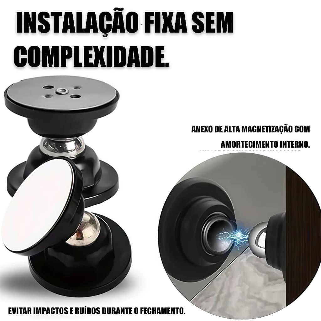 Fechadura Magnética Resistente A Impactos Forte – Silenciosa , Com Adesivo Ou Parafuso , Aço Inoxidável 304 , Fácil Inst