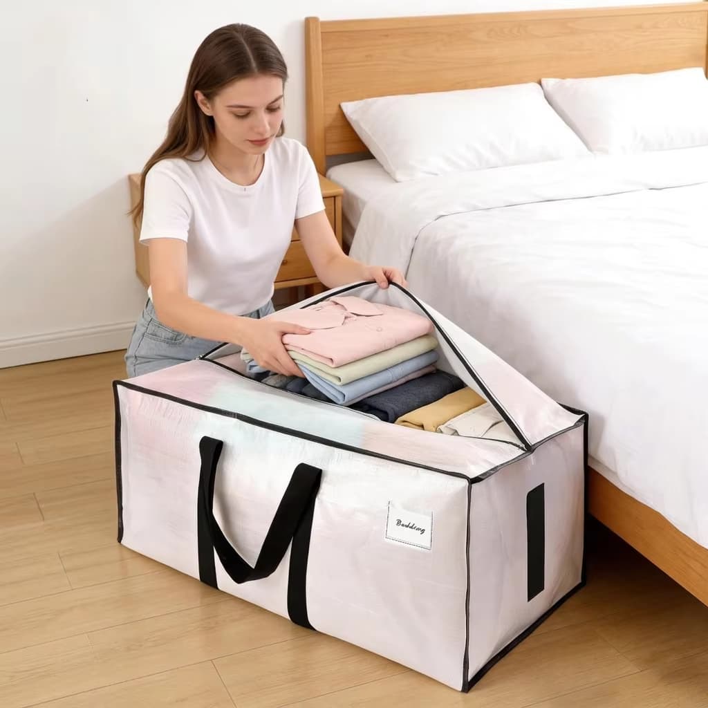 Sacos Móveis Resistentes , 90kg , Grande Capacidade , À Prova D'água De Poeira , Armazenamento , Envoltório Em Torno De