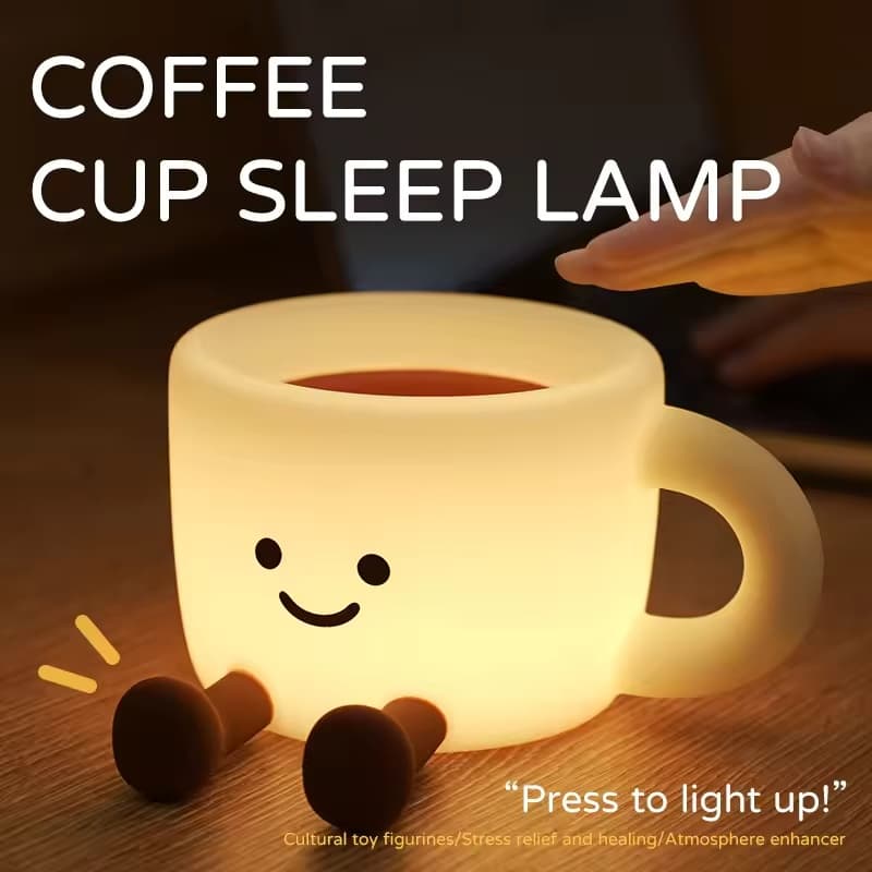 Luz Noturna Para Xícara De Café , Flash Multicolorida Recarregável , Decoração De Mesa , Suporte Celular , Presente De F