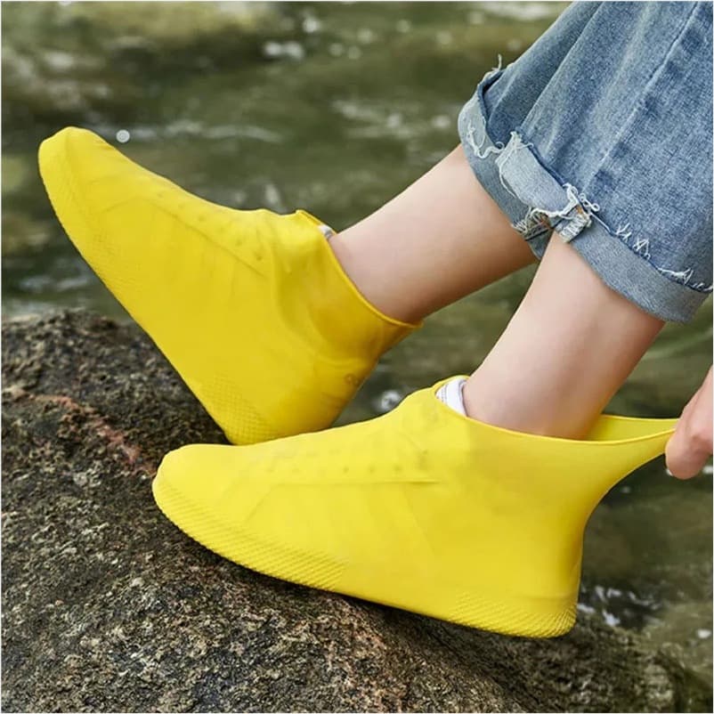 Capa de sapato de chuva impermeável antiderrapante espessada resistente ao desgaste capa de sapato de látex masculino fe
