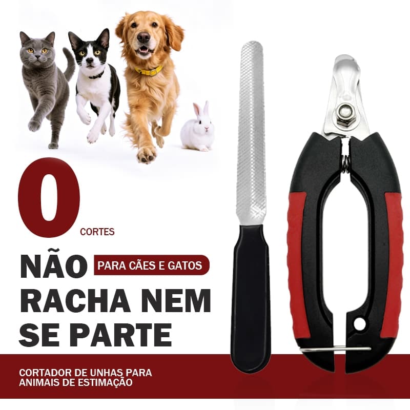 Alicate Cortador de Unhas Pet Grande Profissional com Lixa