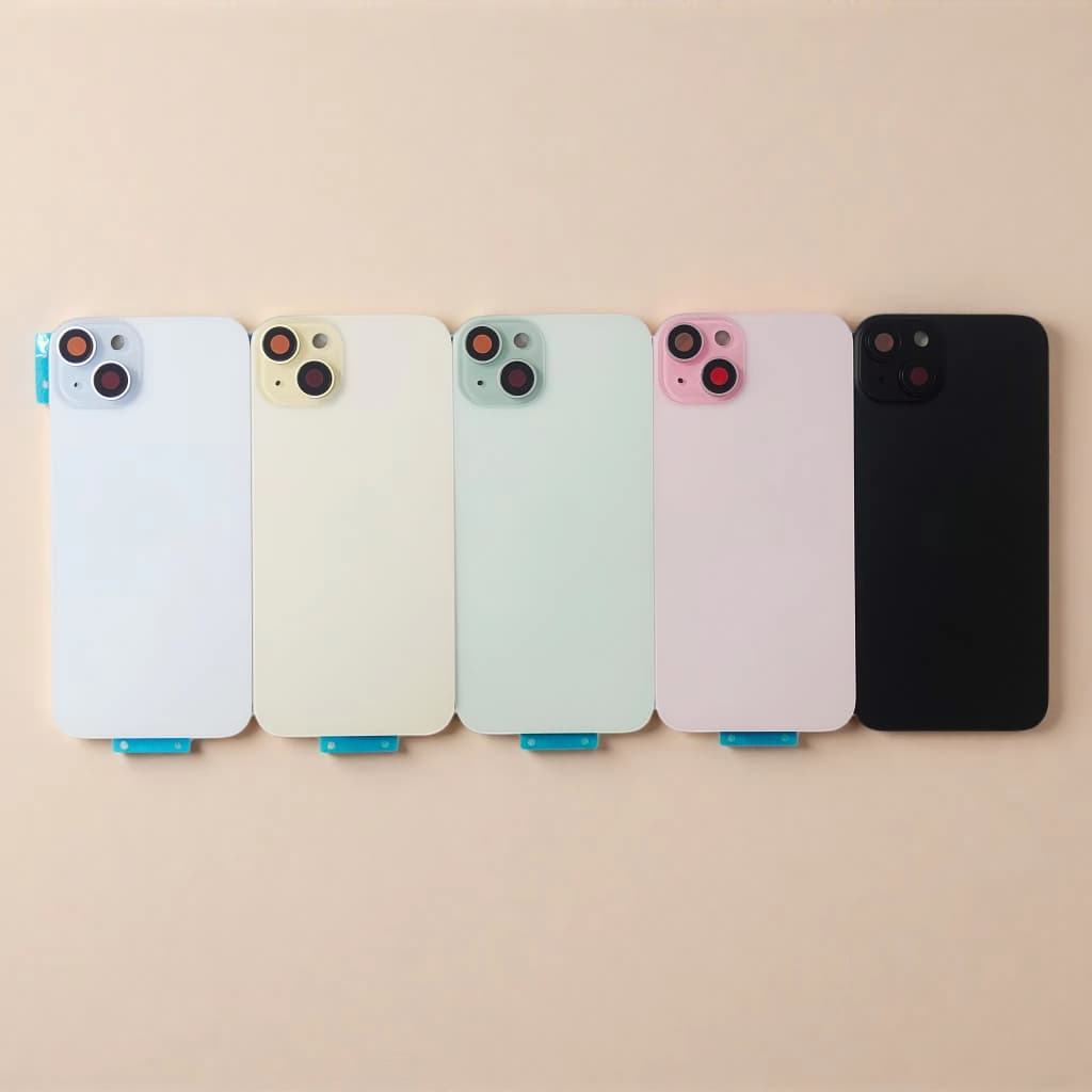 Substituição De Vidro Traseiro Com Moldura De Lente Compatível Caixa Do iPhone 15 15Plus