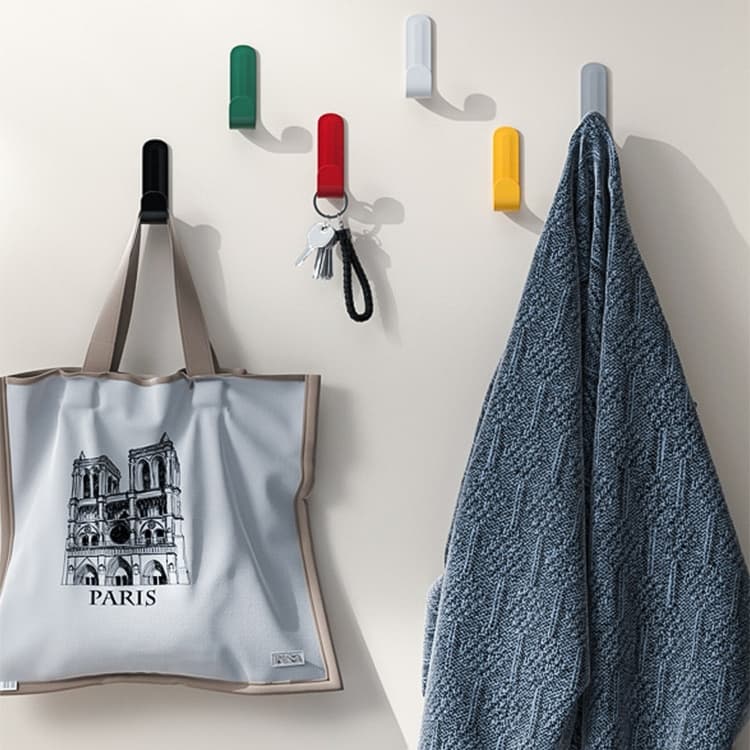 6 estilo nórdico ABSJ tipo ganchos Mini ganchos pegajosos perfurados ganchos domésticos