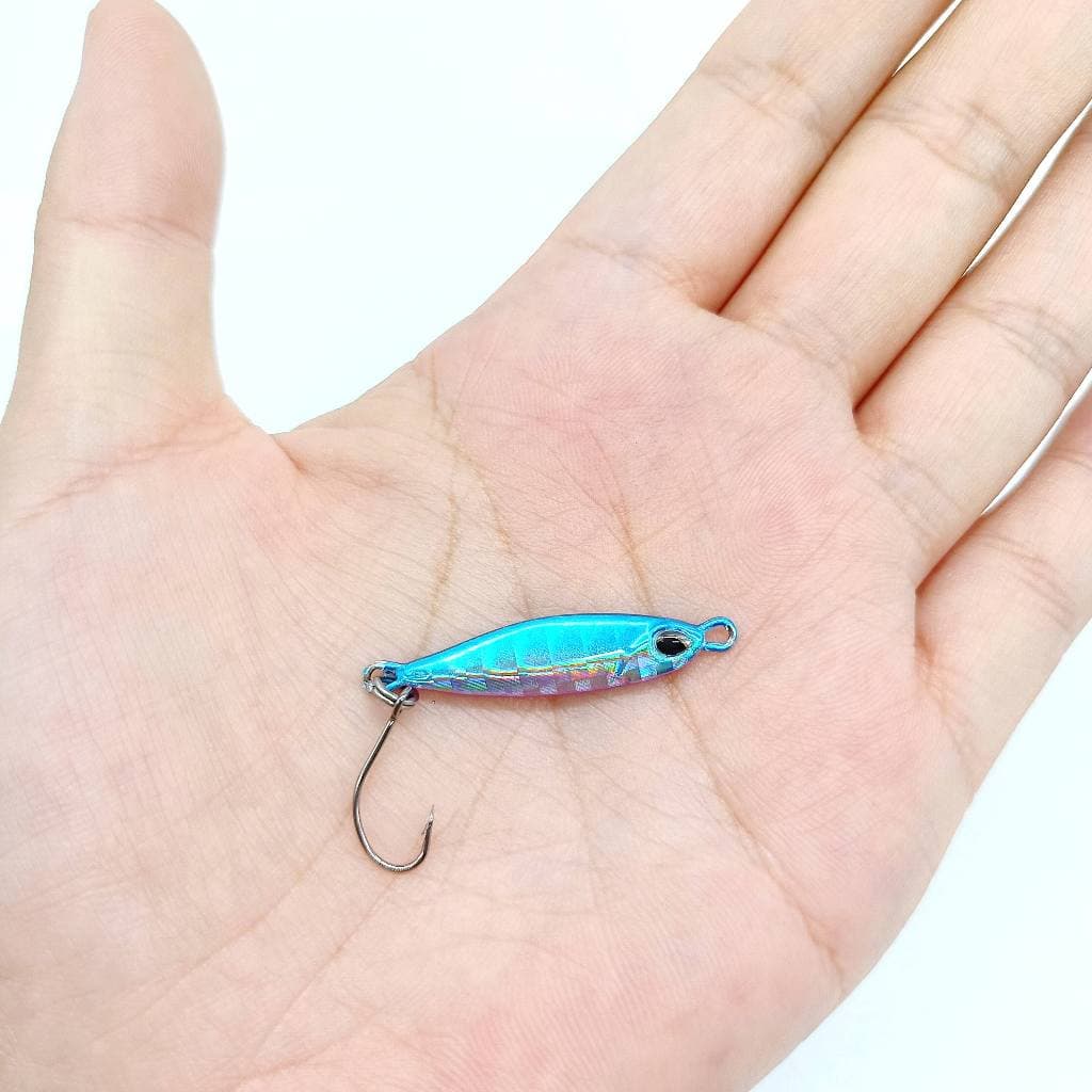 DUODUOYU 1 Pçs 3.5g/5g Mini Gabarito Iscas De Pesca Duro Artificial Biônicos Isca Pequeno Peixe Único Gancho Fluxo Truta