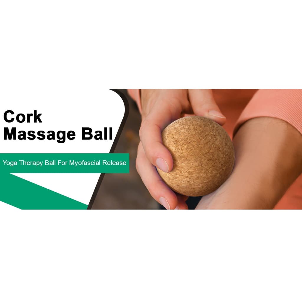Bola de Massagem em Cortiça Natural Bola Miofascial Yoga Pilates Alívio de Tensão Muscular Ecológica