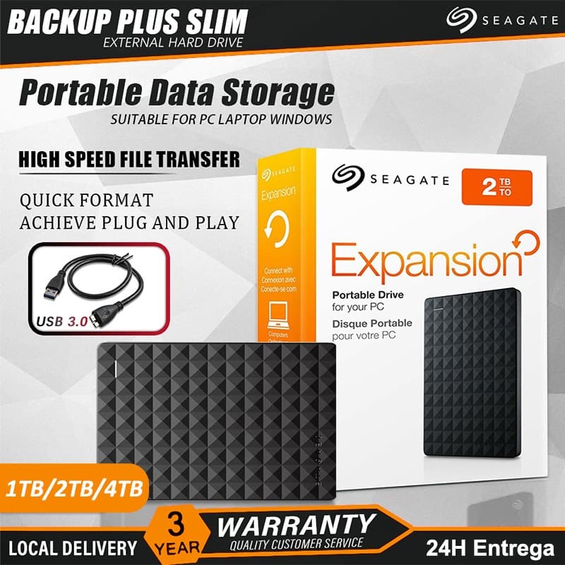 Seagate Expansion Desktop Hd Externo 1TB/2TB/4TB External hard drive USB 3.0 Para PC Laptop