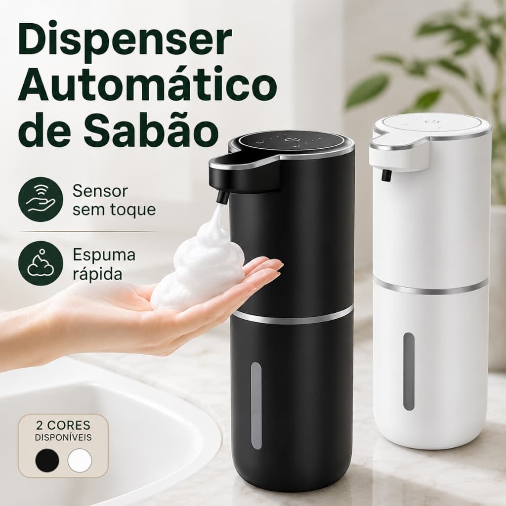 Saboneteira Dispenser Automático Sensor Infravermelho Para Sabonete Líquido Detergente Espuma--P18