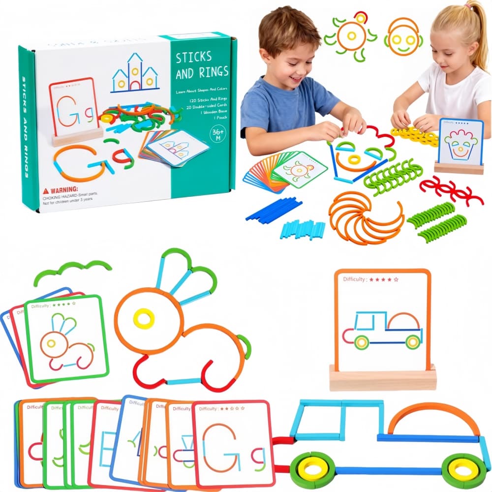 Jogo Quebra-cabeça infantil de madeira Montessori 2-6 Anos Brinquedo Educativo Pedagógico para Meninos e Meninas
