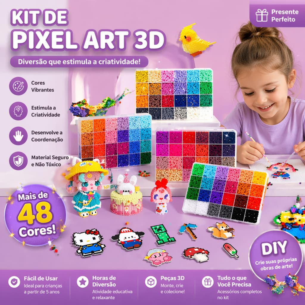 Kit Completo De Contas Perler De 120 Cores Com Ferramentas , Conjunto De Fusíveis DIY Para Crianças , Suprimentos De Art