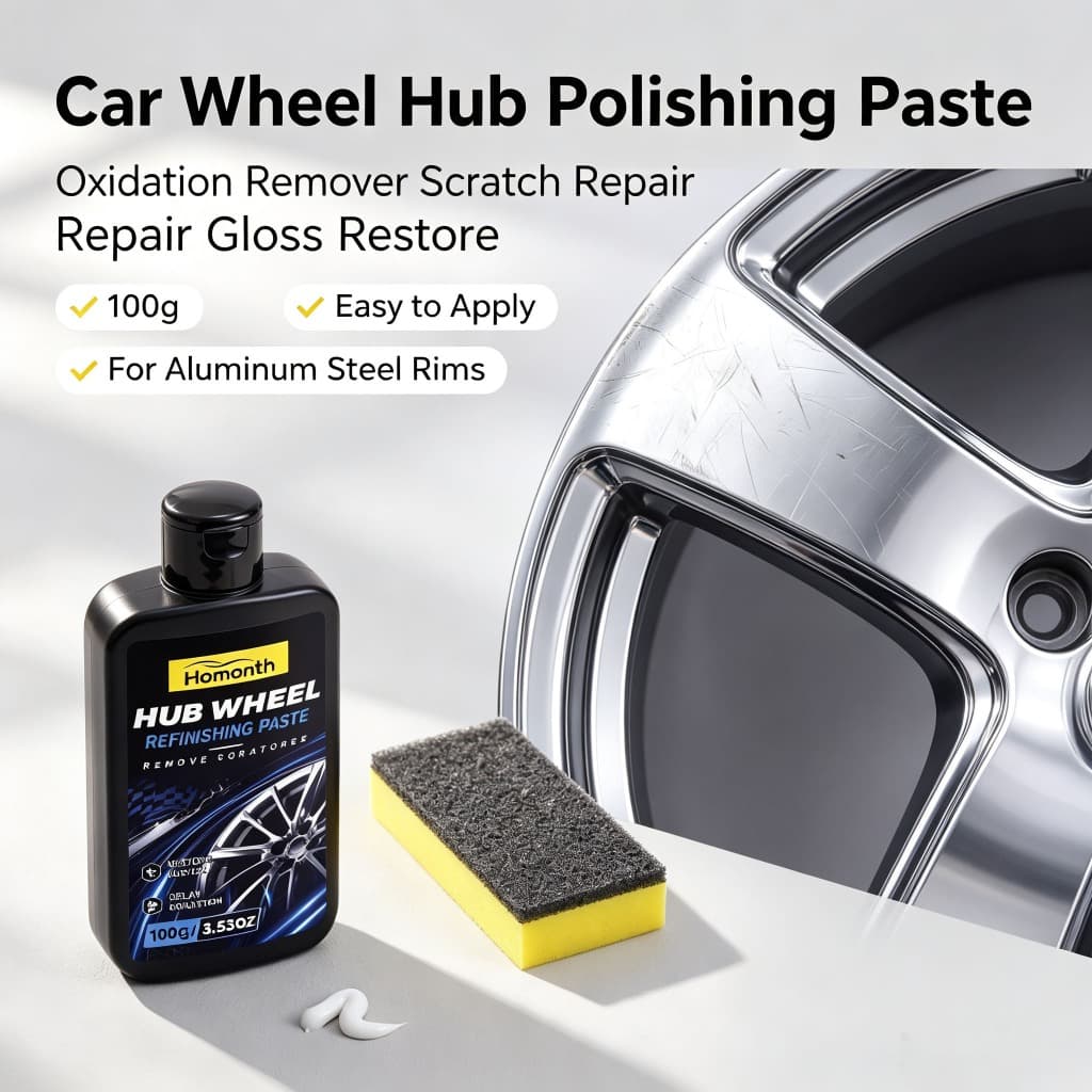 Pasta De Polimento De Cubo De Roda De Carro , Removedor De Oxidação De Aro De Liga , Reparo De Arranhões , Restauração D