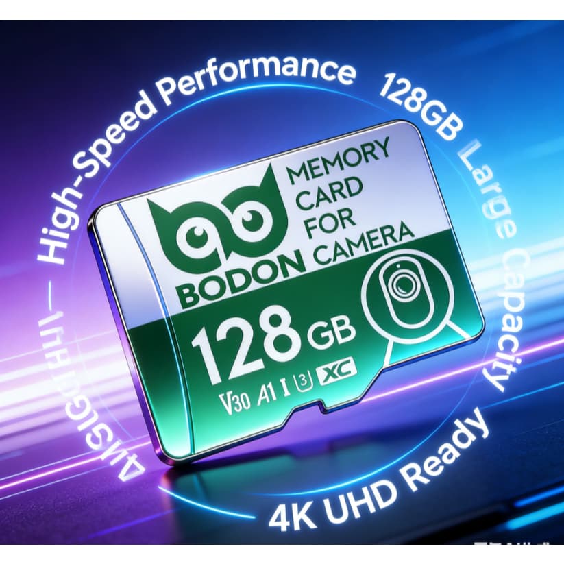 Cartão De Memória Micro SD BODON 64GB/128GB/256GB/512GB Para Câmeras , Painéis E Música De Segurança
