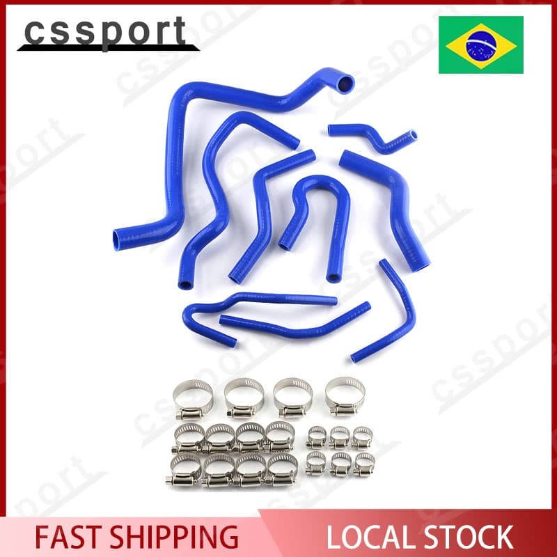 9pcs Kit De Mangueira De Radiador Automático De Silicone Azul Para Civic D15 D16 SOHC EG/EK 1992-2000