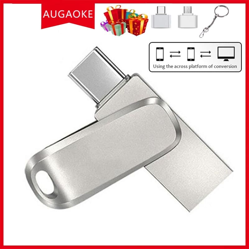 Unidade Flash portátil TYPE-C e Interface dupla USB3.0 32GB-2TB à prova d'água
