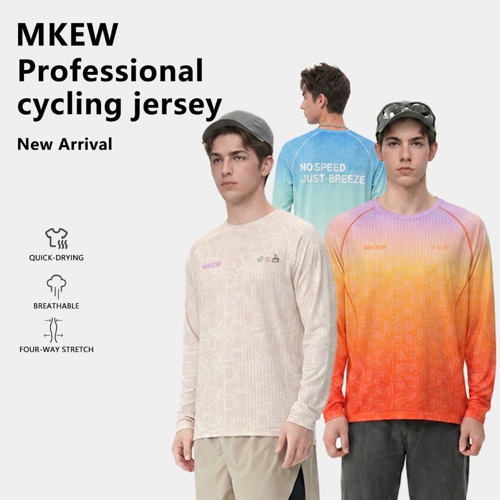 MKEW Camisa De Ciclismo Unissex Casual Solta Ajuste Respirável Não-Suor Confortável Feminino Masculino Roupas