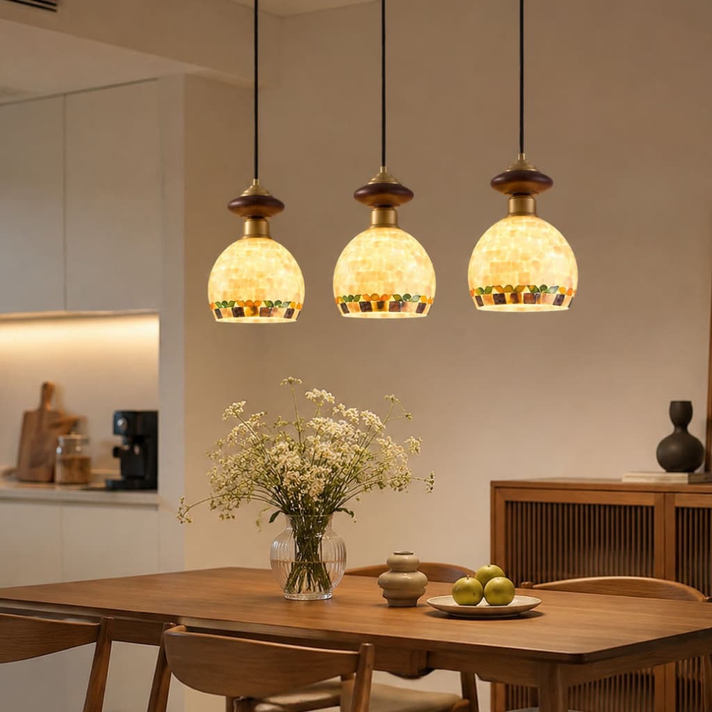 Lustres Estilo Boêmio , Luz De Teto Pendente De Vidro Concha Criativa , Café , Casa De Hóspedes , Lâmpada Decorativa Sus