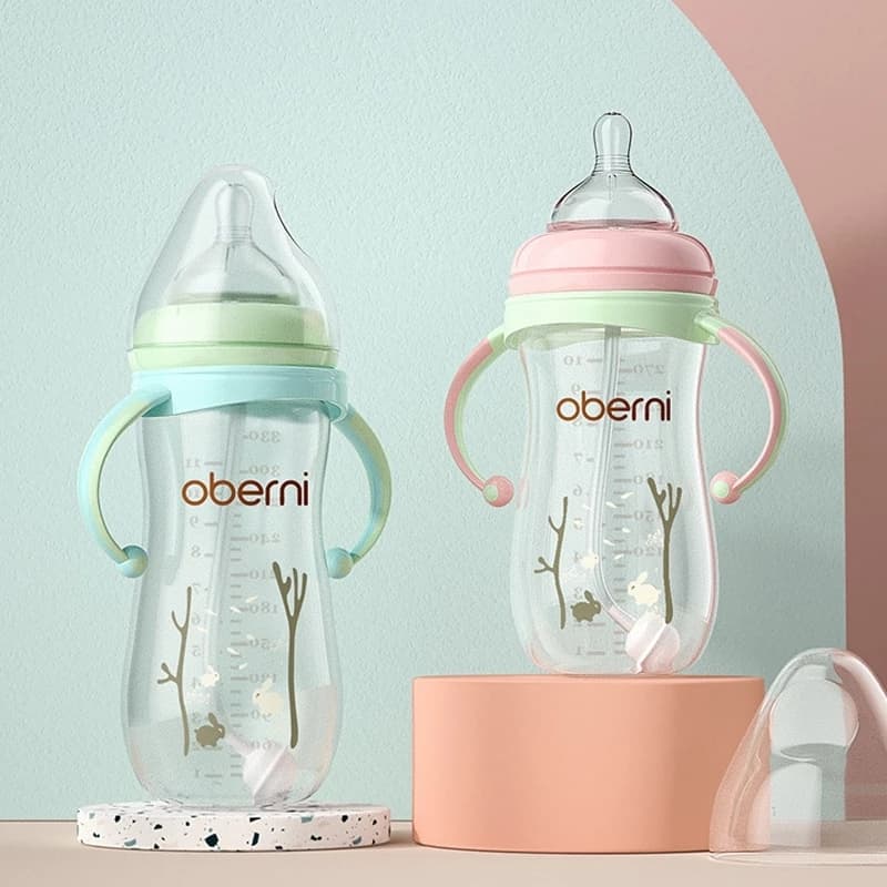 Garrafa De Leite Pescoço Largo 330ml Conjunto Inicial Para Recém-Nascidos