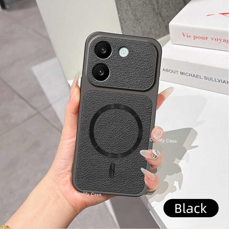 Capa Magnética Para Redmi A5 13C Xiaomi POCO C65 C71 Couro Sedoso Anti-Queda À Prova De Choque Caso De Telefone De Luxo