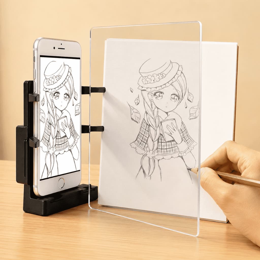 Desenho Projeção Cópia Prancheta Aprendizagem Ferramentas De Mesa De Quadro Esboço Óptico Universal Celular E Tablet