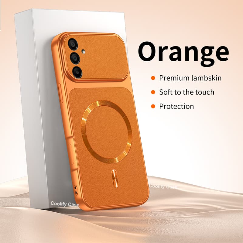 Capa Magnética Para Samsung Galaxy A56 A16 A36 A26 A06 5G Couro Sedoso Anti-Queda À Prova De Choque Caso De Telefone De