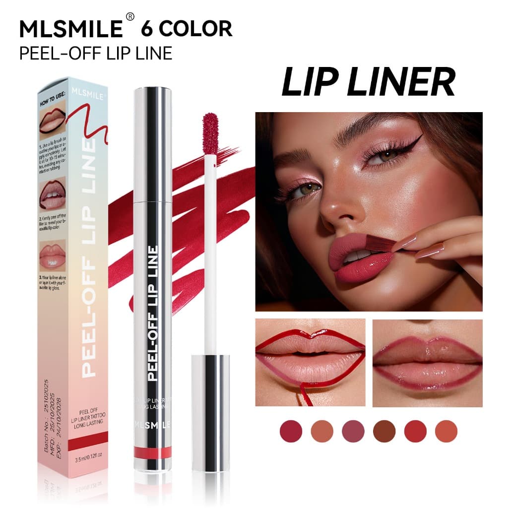 Lápis Delineador Labial Removível – Contorno Preciso , À Prova D'água E Não Apagador , Efeito De Tinta Durável