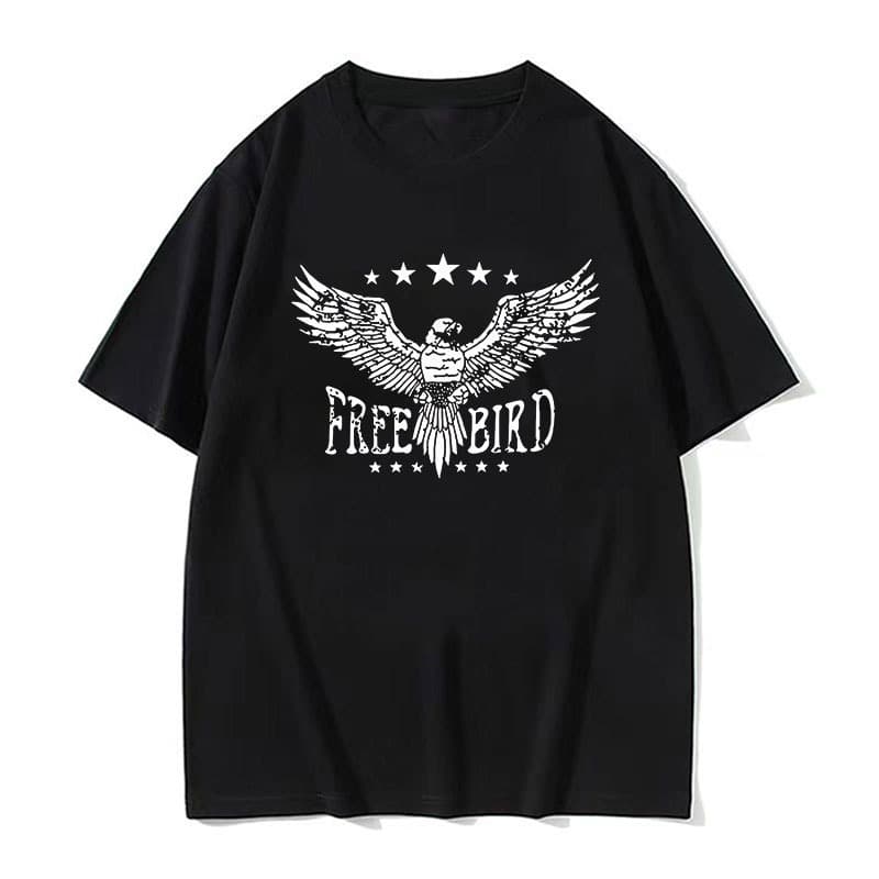 Masculino Feminino Casual Águia Impressão Em Torno Do Pescoço Camiseta Manga Curta Tripulação Confortável Ajuste Moda Es