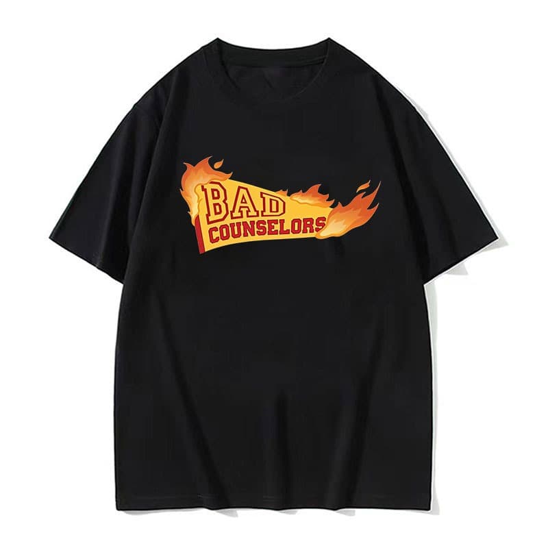 Bad Conselheiros Filme Gráfico Tees Burning Bush Logo Design Impressão Camisetas Algodão Verão O-Pescoço Homens Mulheres