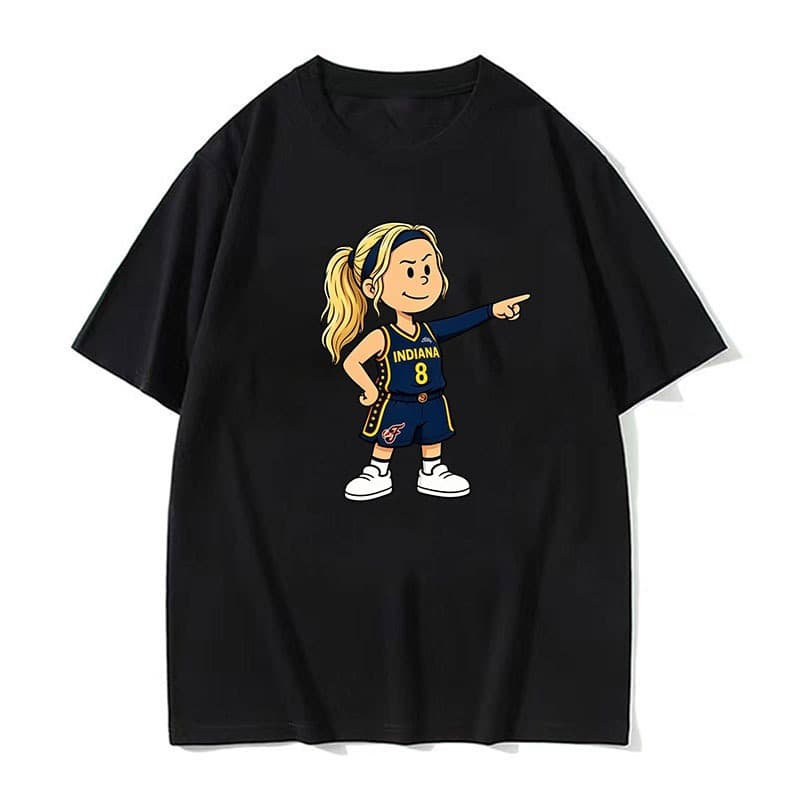 Sophie Cunningham Apontando Impresso 2026 Verão Merch Camiseta 100 % Algodão Masculino Feminino Y2k Popular Oversized O-