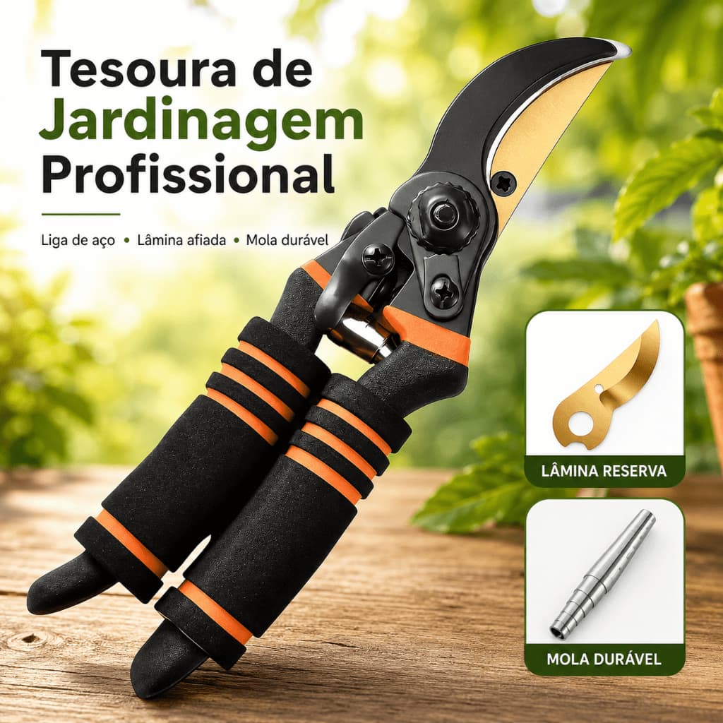 Tesoura De Poda Galhos Com Multiplicador De Força Aço Carbono