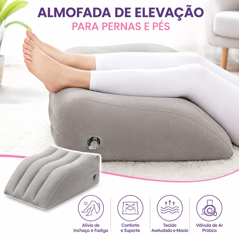 Almofada Inflável Apoio Pé Pernas Portátil Cunha Elevada Travesseiro Cintura