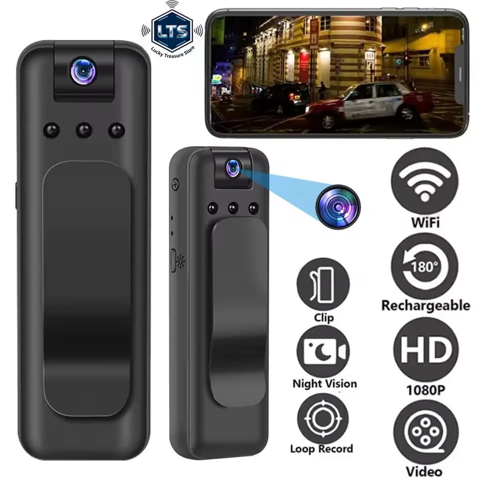 HD 1080P Mini Câmera Caneta De Gravação Sem Fio WiFi Visão Noturna Infravermelha Corpo Cam Detecção Movimento Gravador V