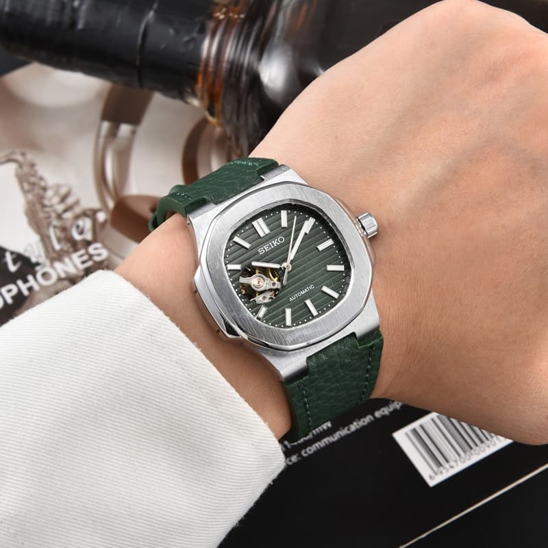 SEIKO Relógio de Pulso Masculino Moda Clássico PRESAGE Relógio Mecânico de Três Mãos Série Japonesa Top Marca Pulseira d