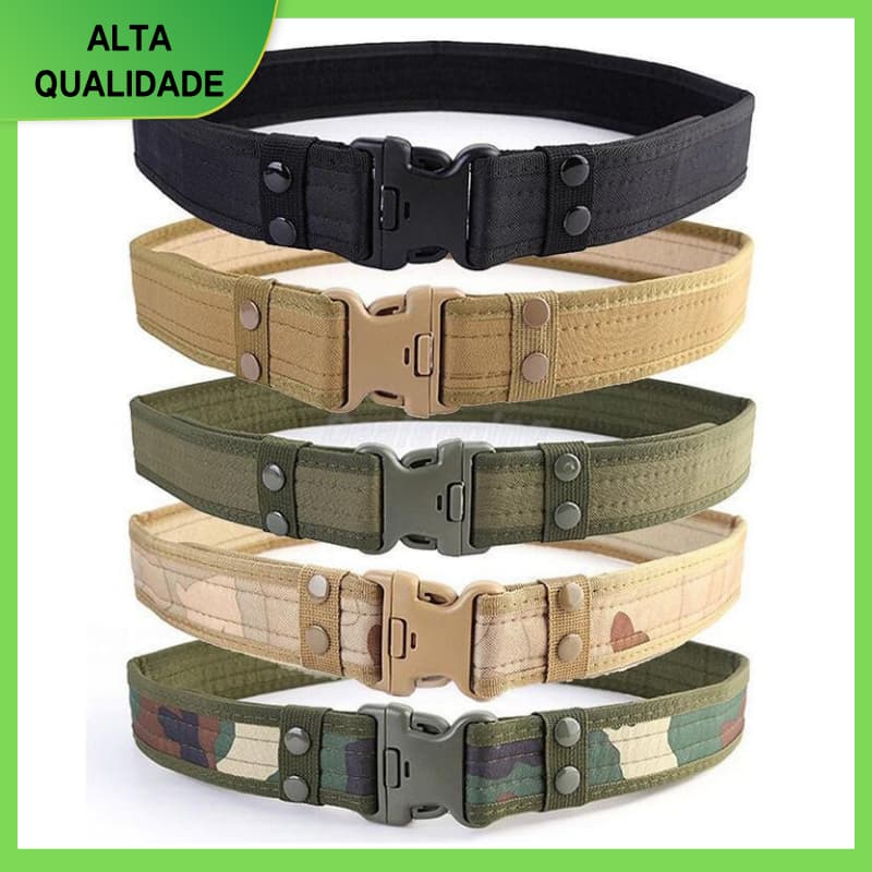 Cinto Tático Ajustável Fivela Rápida Nylon Resistente para Uso Diário e Aventura