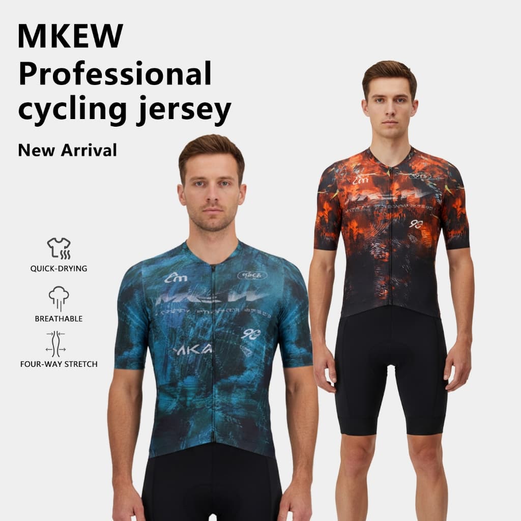 MKEW Camisa Masculina Para Bicicleta , Manga Curta , Secagem Rápida , Respirável , Ciclismo , Leve , Absorvente De Umida