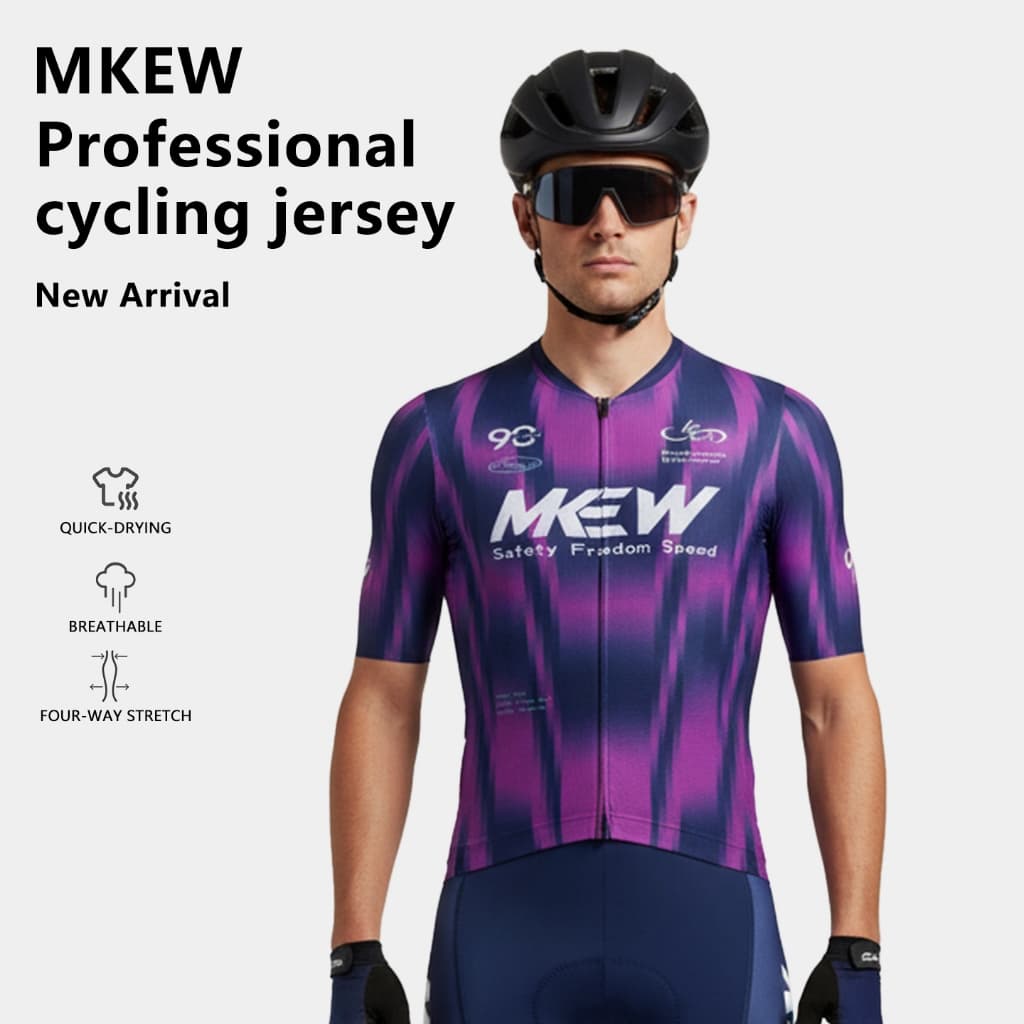 MKEW Camisa Masculina De Manga Curta Para Ciclismo , Secagem Rápida , Respirável , Roupas Andar De Bicicleta , Moletom E