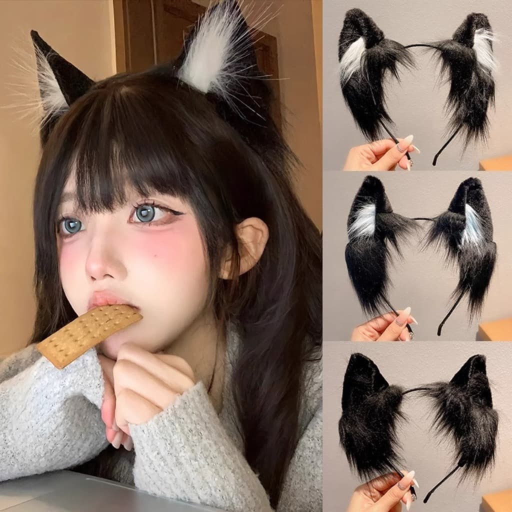 Halloween Gato Orelha Cosplay Bandana Para Mulheres Bonito Hairband Natal Festa Traje