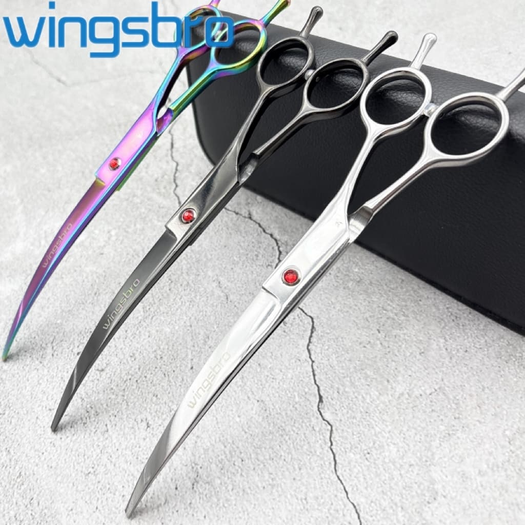 Wingsbro 8.5 Polegadas Curvo Dog Grooming Tesoura Pet Durável E Afiada