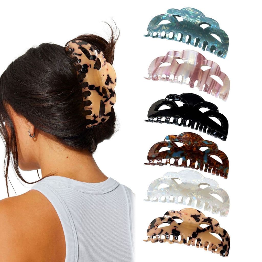 Clipe De Garra De Acetato Grande De 12 Cm Para Mulheres , Grampo De Cabelo De Luxo , Acessórios Menina Da Moda