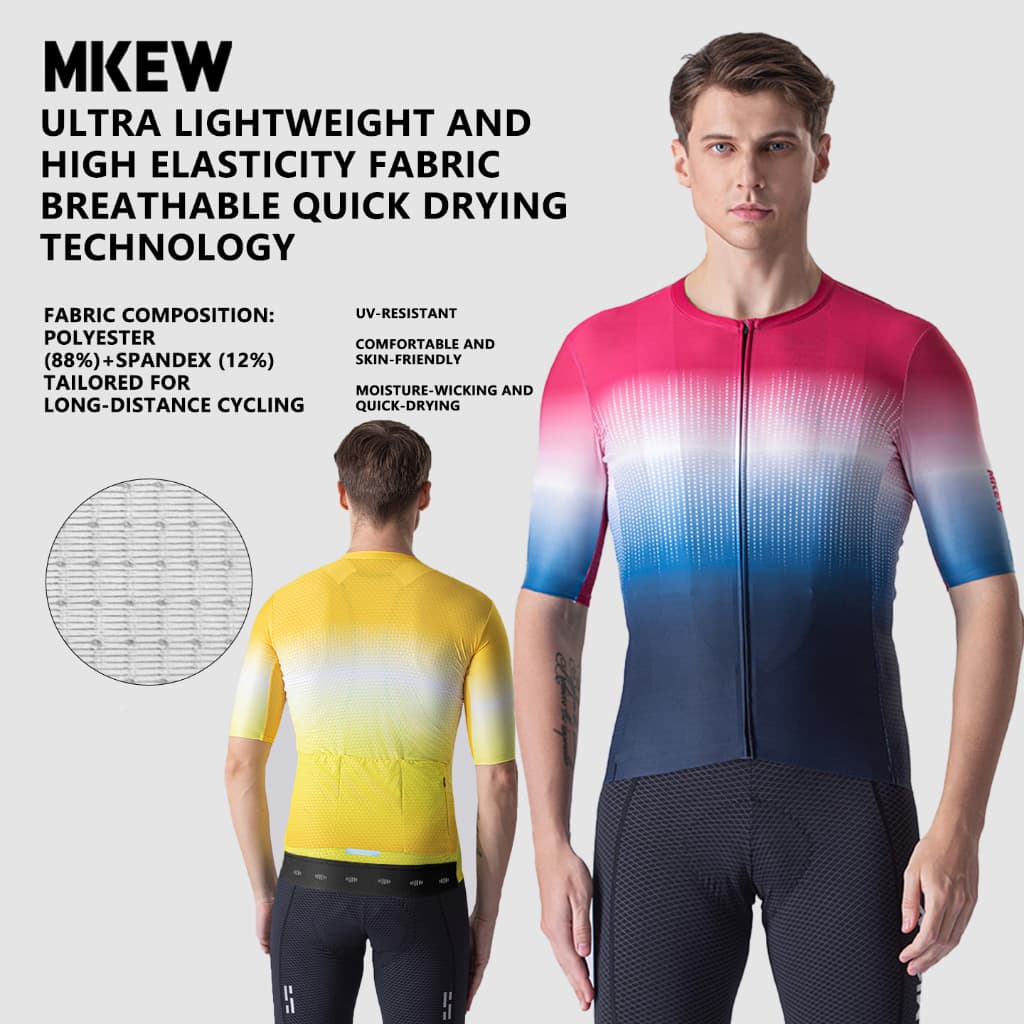 MKEW Camisa De Ciclismo Unissex Manga Curta Respirável Roupas De Bicicleta Verão MTB Equitação Uniforme
