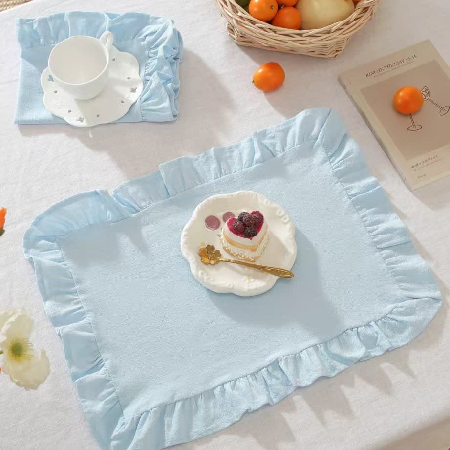 Jogo Americano Elegante De Estilo Francês ; Perfeito Para Configurações De Mesa Requintadas , Jantares E Reuniões Românt