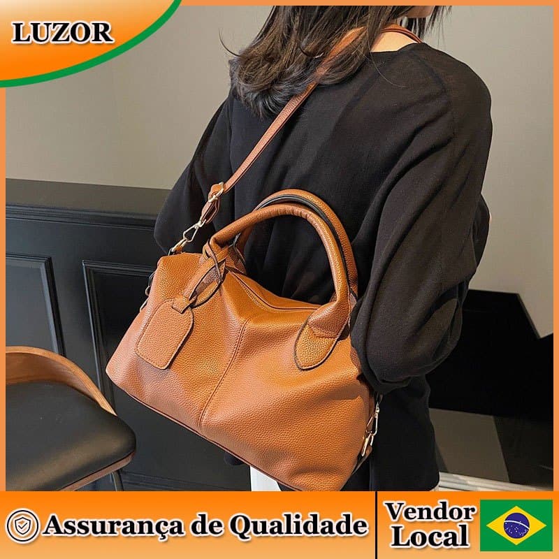 Bolsa Tote de grande capacidade moda Retro High-End novo estilo bolsa textura na moda Commuter Diagonal saco