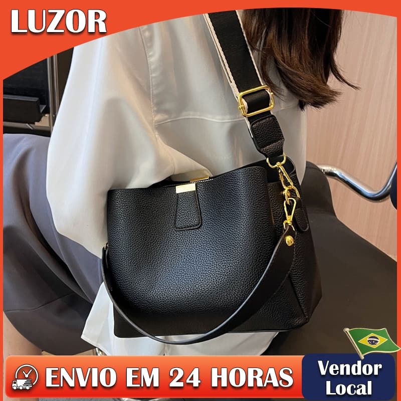 Moda portátil balde saco de grande capacidade saco do mensageiro feminino High-End luz luxo feminino saco