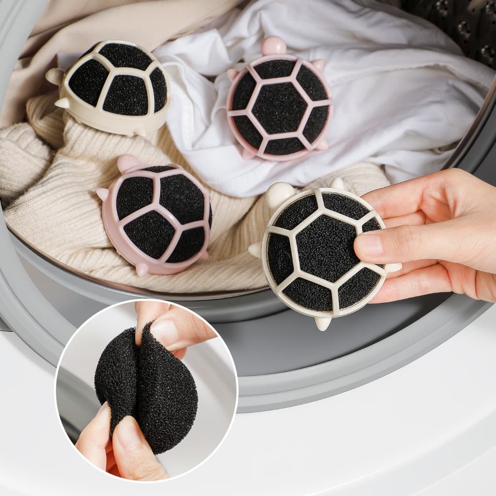 Filtro de penugem em forma de tartaruga, acessórios para máquina de lavar, pode limpar roupas e evitar nós de roupas