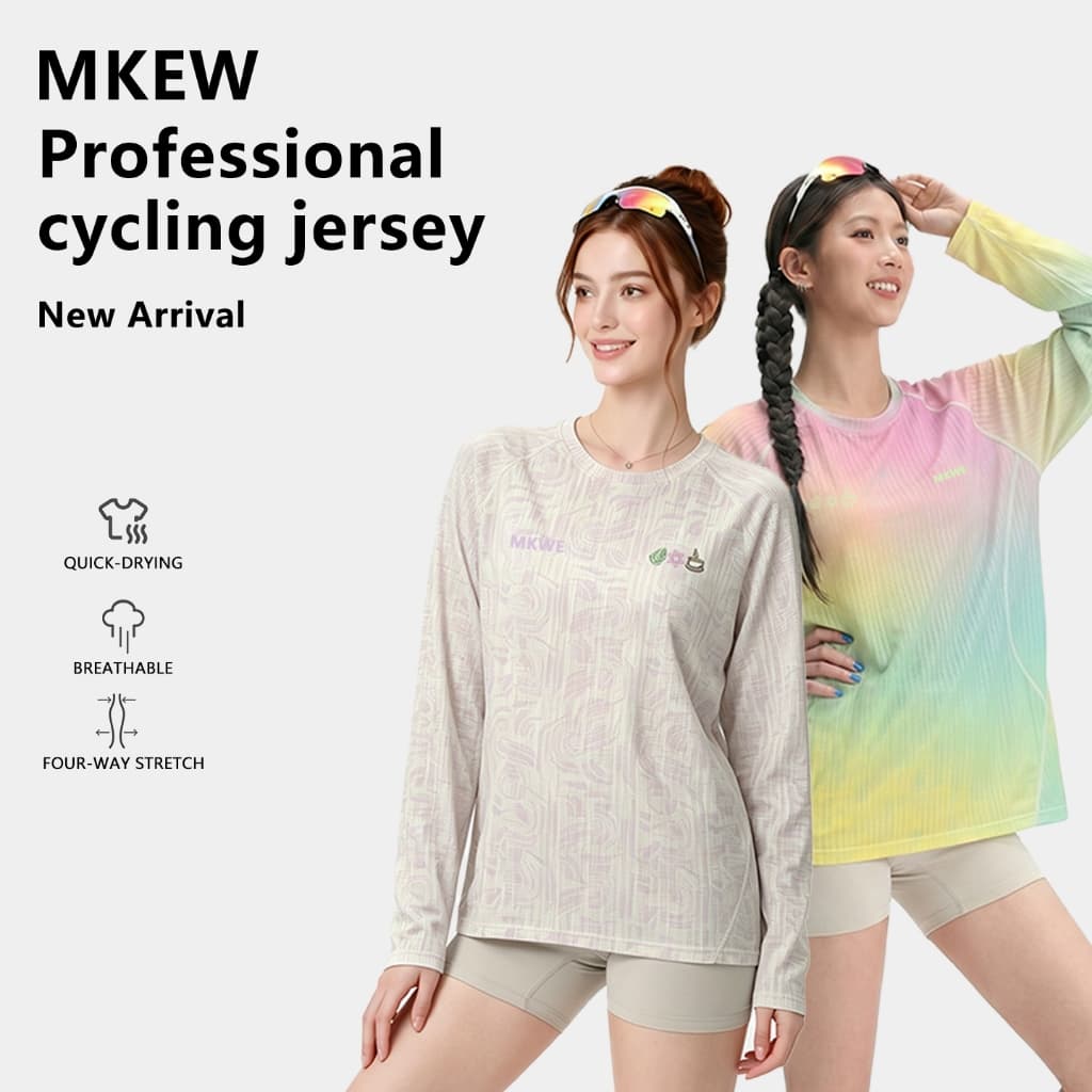 MKEW Mulheres Camisa De Ciclismo Respirável Roupas Femininas De Alta Elasticidade Mulher Antiderrapante