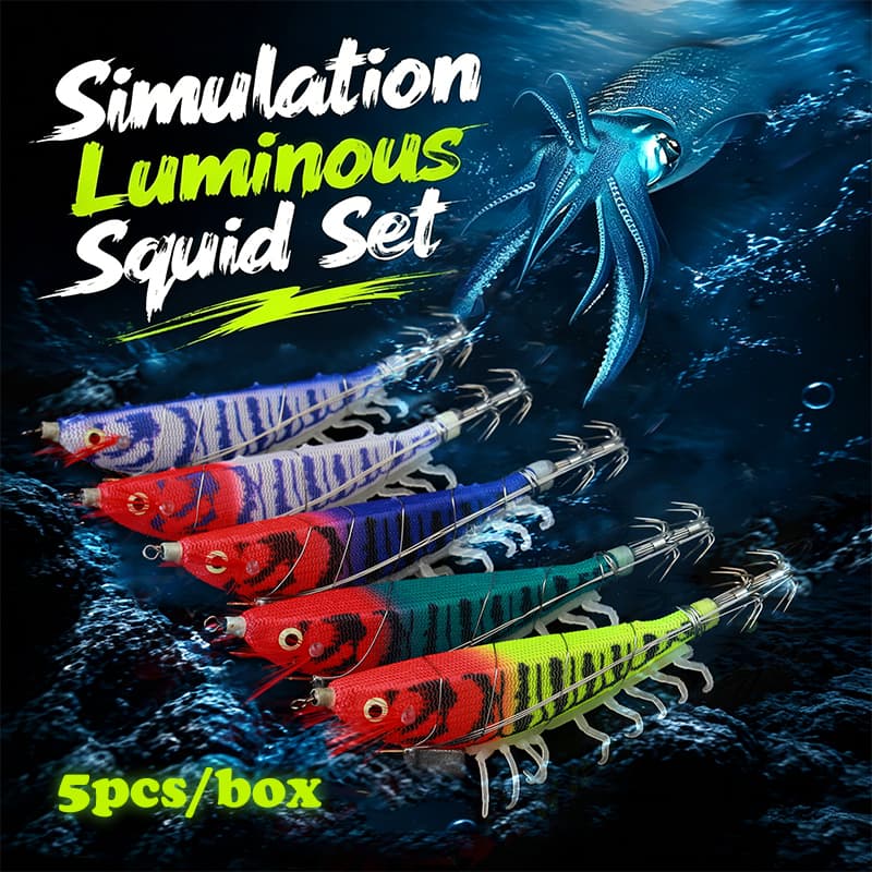 LEYDUN 5 Pcs Egi Squid Jig Isca De Pesca De Água Salgada BKK Gancho