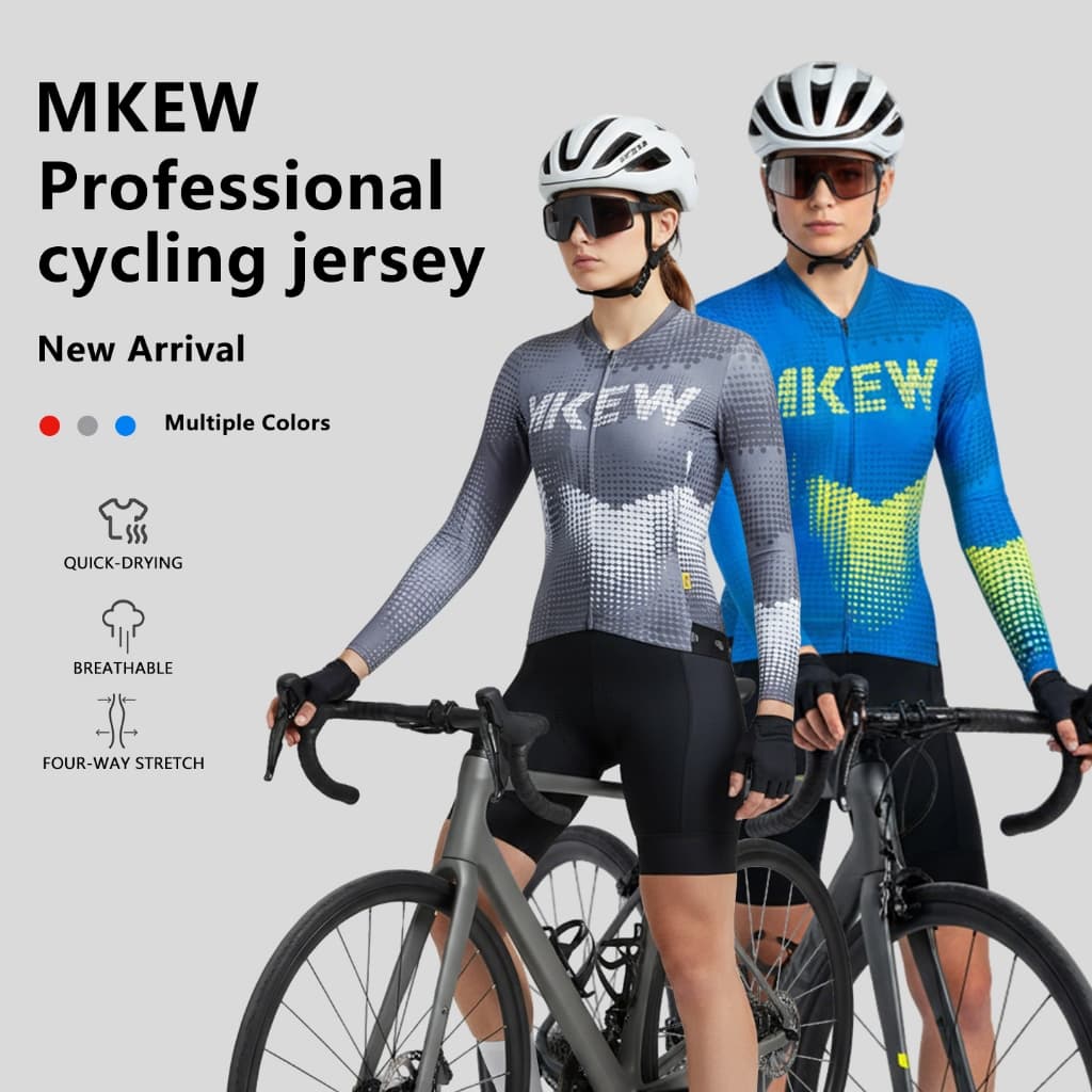 MKEW Camisa Feminina De Ciclismo De Manga Comprida De Secagem Rápida Para Bicicleta , Roupas Respiráveis De Verão MTB