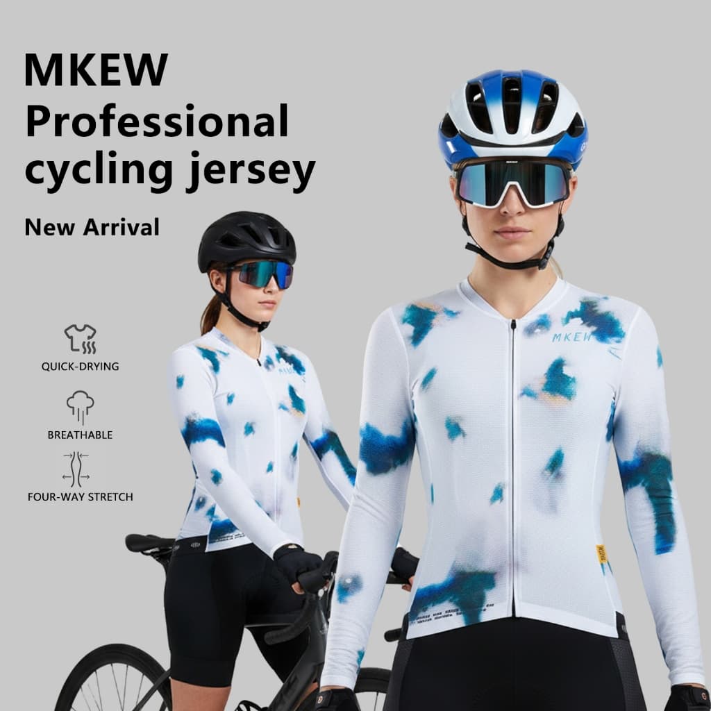 MKEW Mulheres Camisa De Ciclismo Mtb Roupas De Bicicleta Femininas Mangas Compridas De Estrada Equitação Equipe Mountain