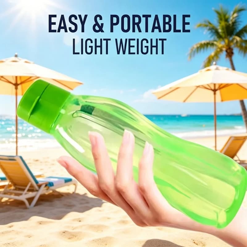 Garrafa De Água Plástica 600/900ML , Grande Capacidade , À Prova De Vazamento , Flip Top , Bebida Com Alça , Chaleira De