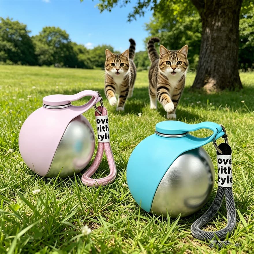 Fonte De Água Portátil Para Animais De Estimação Com Aço Inoxidável , Garrafa Cães E Gatos , Design Dobrável Sistema Ant